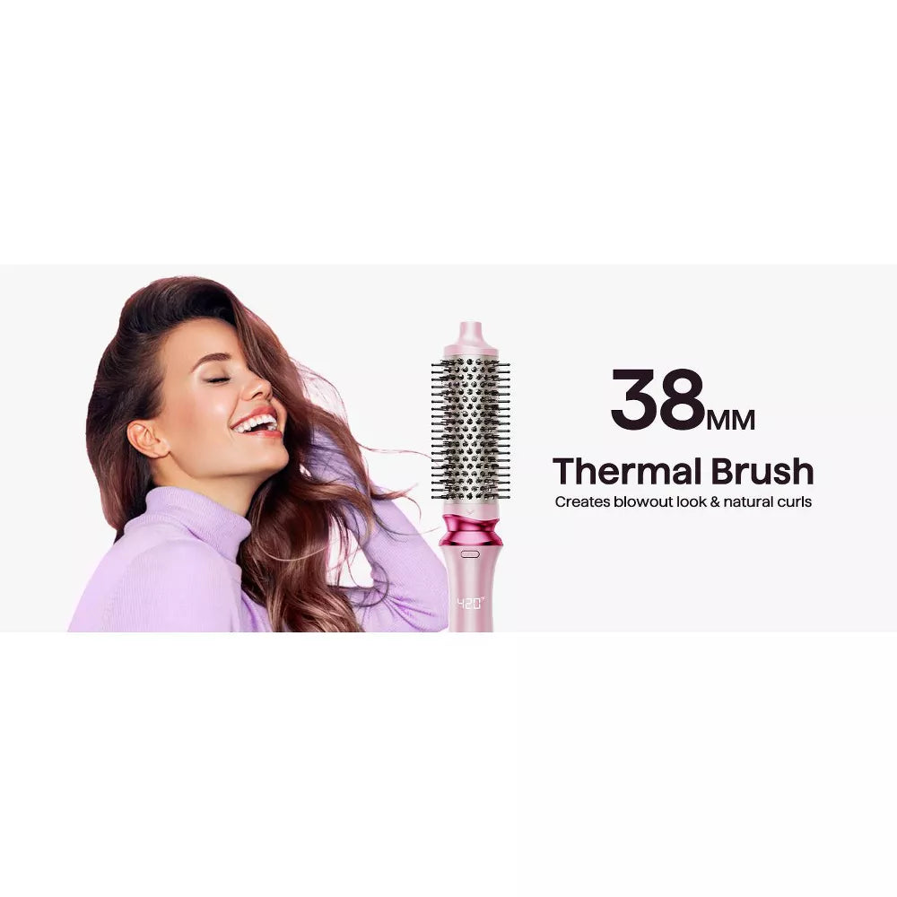 Wavytalk 350S Pro 5-in-1 Curling Wand Set - Pink