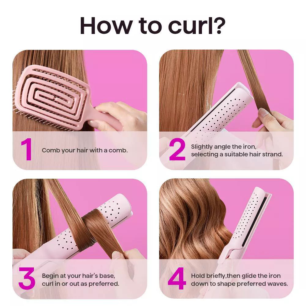 Wavytalk A12 Pro Airflow Hair Styling Tool 1.25" - Pink